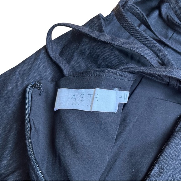 ASTR the Label Black Women's Brayden Lace-Up-Back Midi Dress Size Large NWOT - Picture 9 of 11